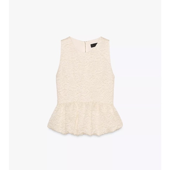 NWT ZARA TEXTURED PEPLUM TOP SIZE M 
🚨FIRM PRICE NO DISCOUNT - Picture 10 of 15